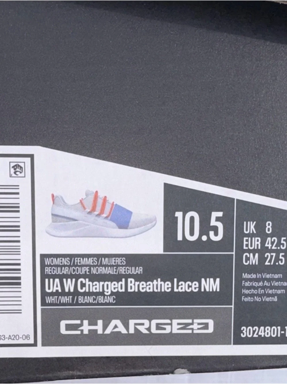 Under Armour Grey, Blue & Red Women's Athletic Sneakers brand new